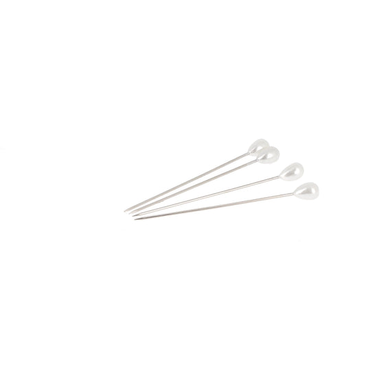 PEARL HEAD PINS - WHT 50mm x4