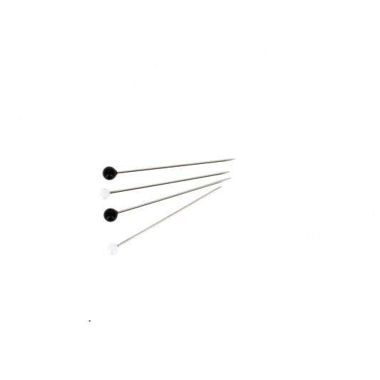 SUPER FINE PINS 30x0.50mm. BLK/WHT Blist 80pcs