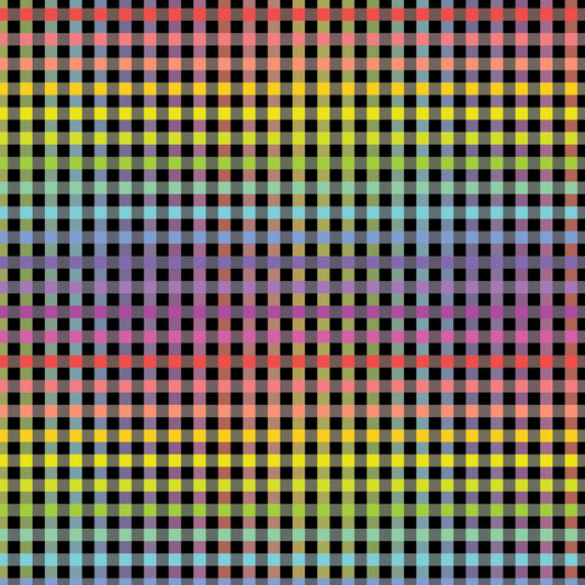 DV3055 FUNDAMENTALS 1/4 STRIPE RAINBOW CHECK